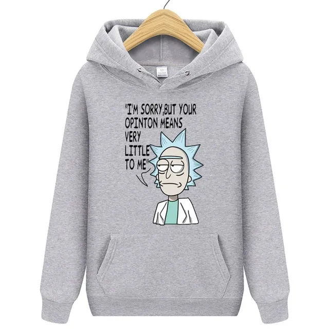 Animation Hoodie Rick And Morty Sweatshirts Men 2018 New Hot Selling Freestyle Mens Rick Morty Casual Tracksuit Unisex