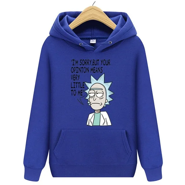 Animation Hoodie Rick And Morty Sweatshirts Men 2018 New Hot Selling Freestyle Mens Rick Morty Casual Tracksuit Unisex