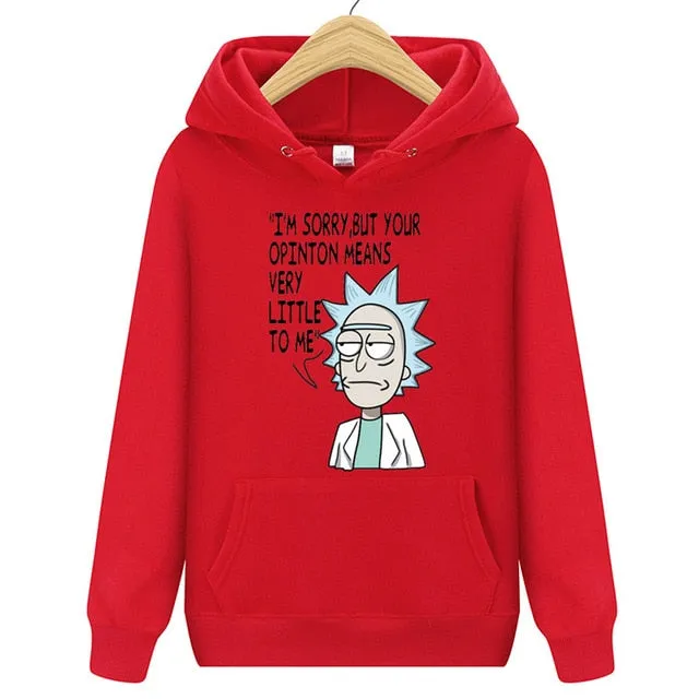 Animation Hoodie Rick And Morty Sweatshirts Men 2018 New Hot Selling Freestyle Mens Rick Morty Casual Tracksuit Unisex