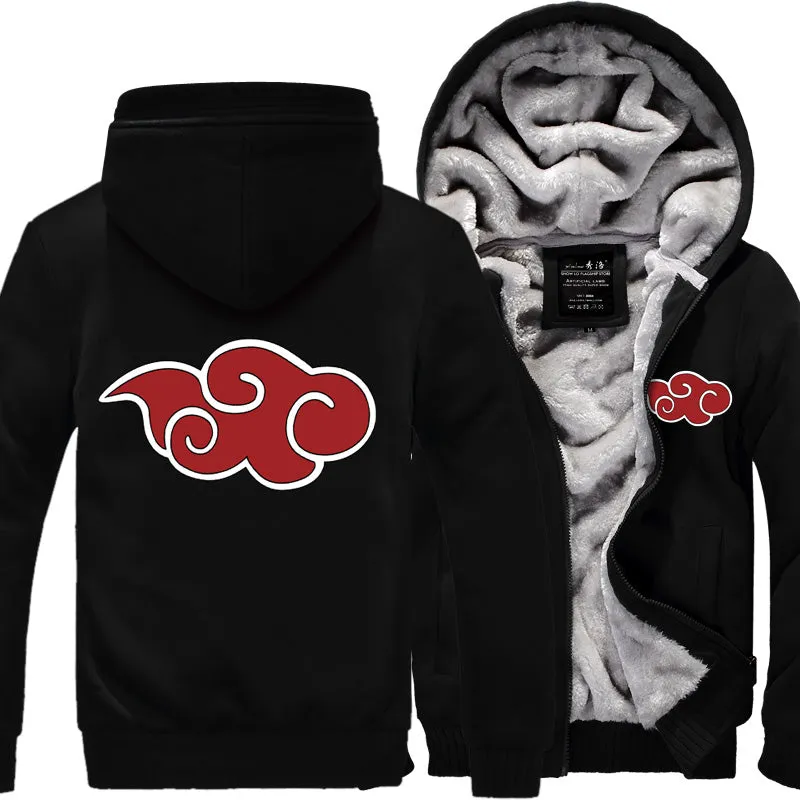 Anime Uzimaki Naruto jackets men 2019 fashion harajuku hip-hop zipper hoodies winter casual fleece thicken sweatshirt tracksuits