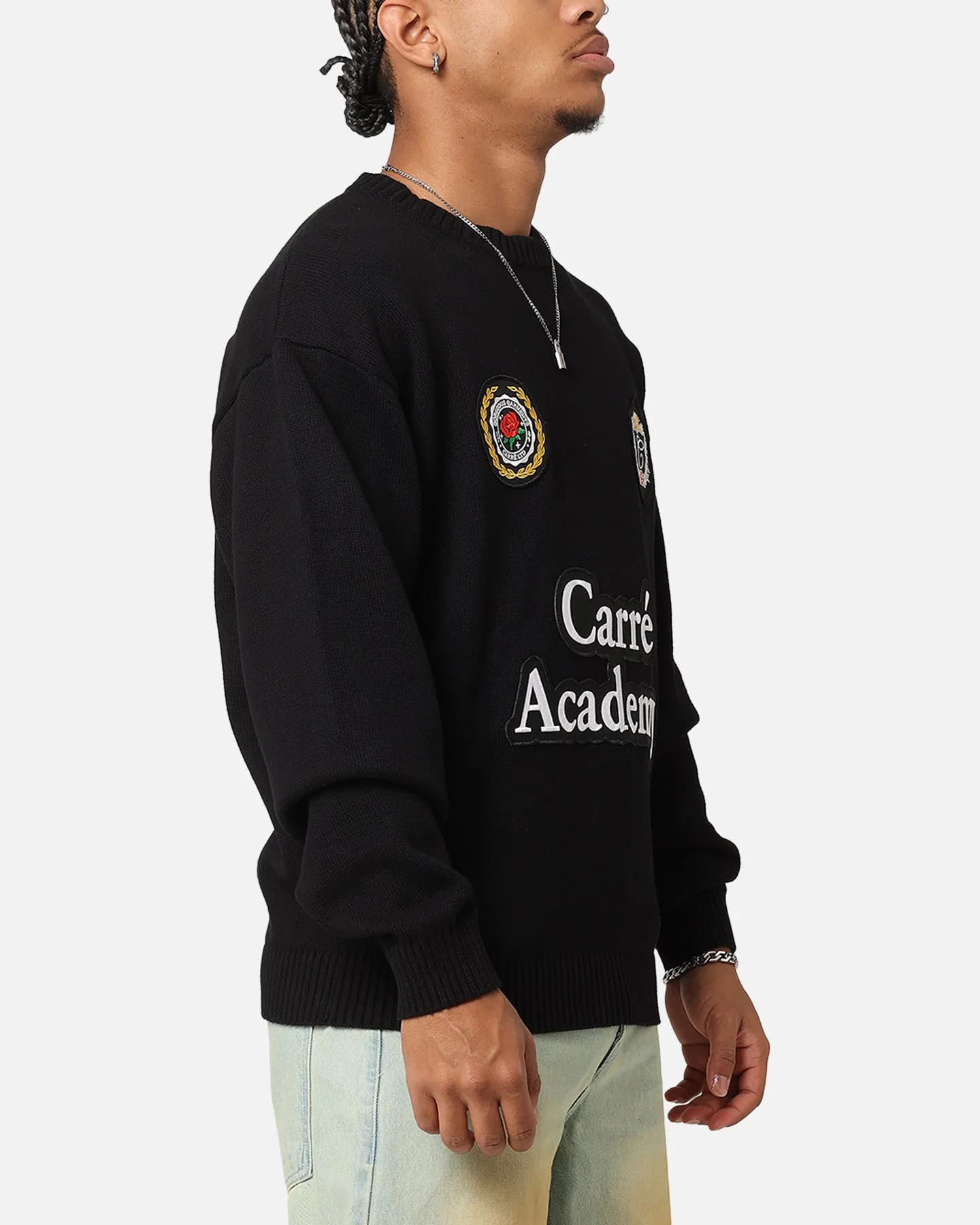 Carre Academy Knitted Sweater Black