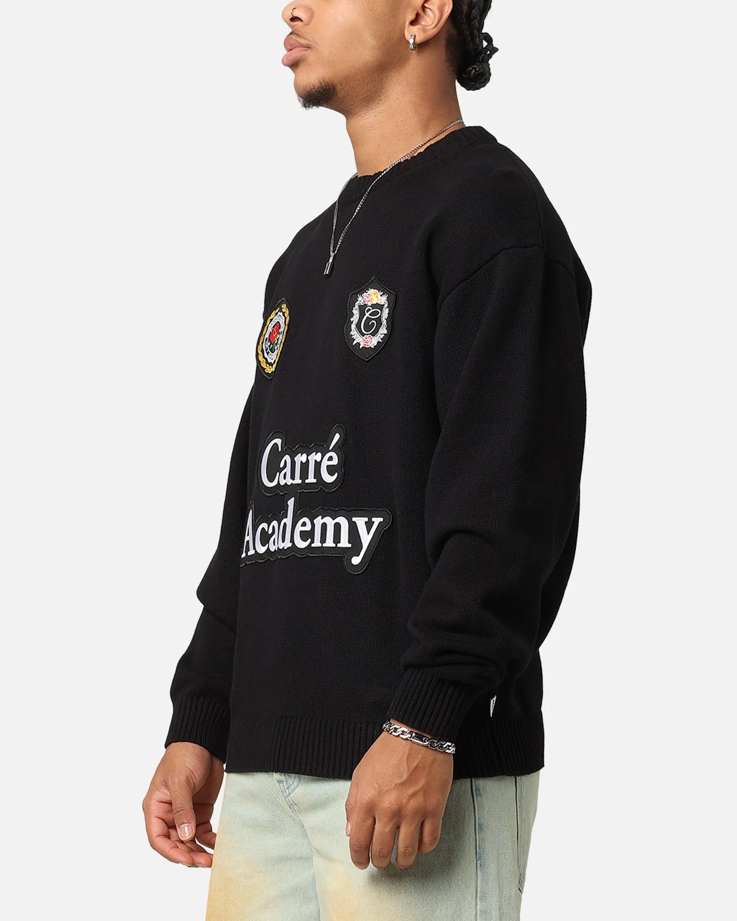 Carre Academy Knitted Sweater Black
