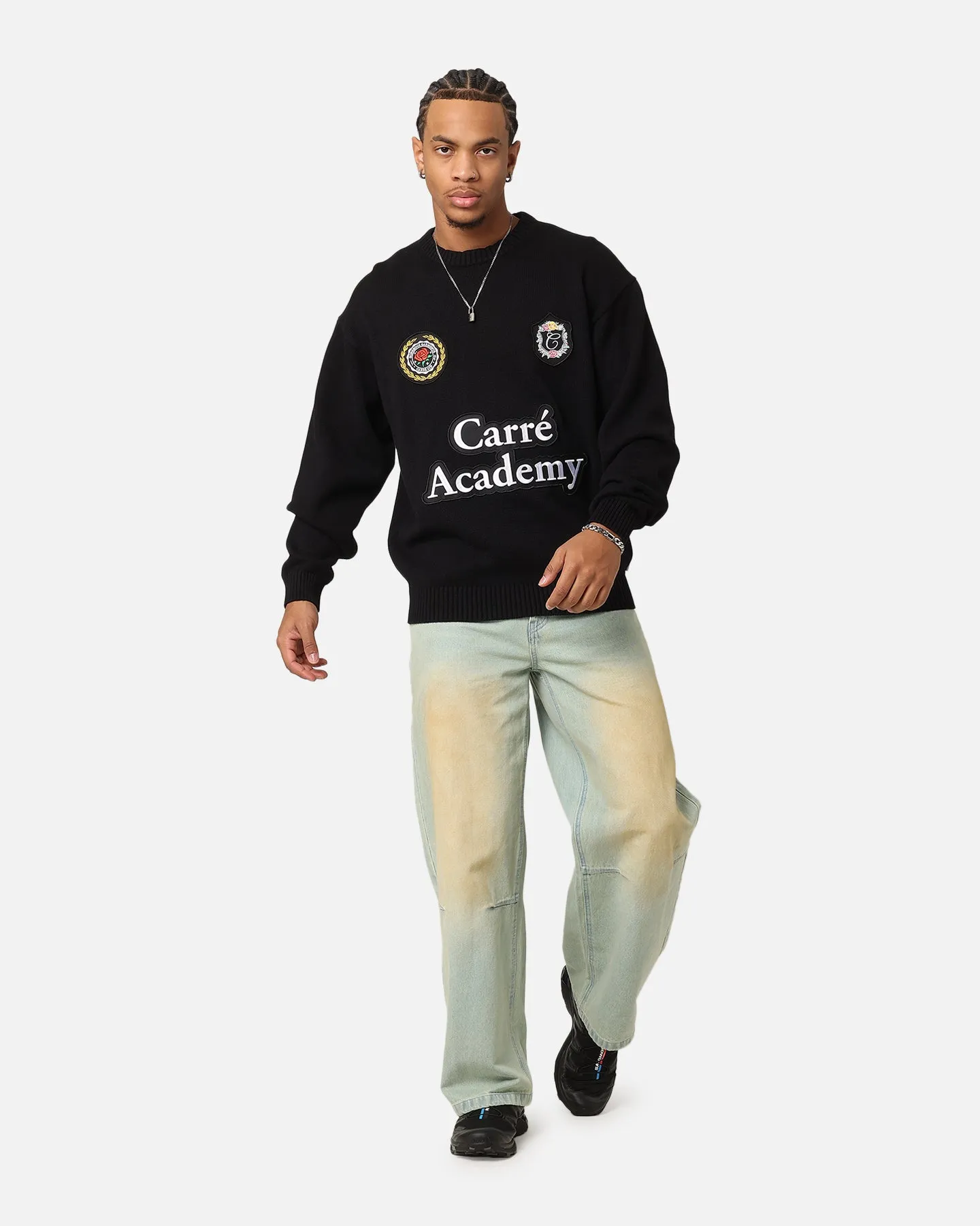 Carre Academy Knitted Sweater Black