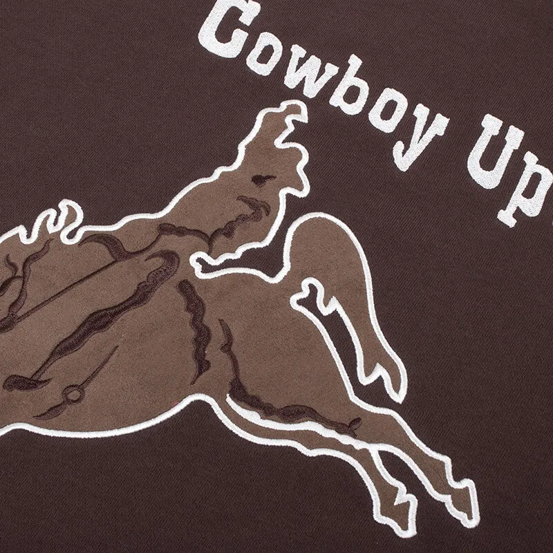 Cowboy Up Brown Sweatshirt