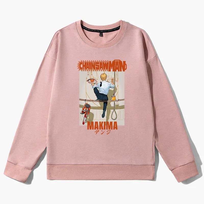 Denji Painting Makima Face Sweatshirt Chainsaw Man