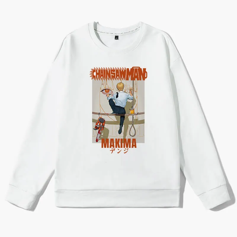 Denji Painting Makima Face Sweatshirt Chainsaw Man