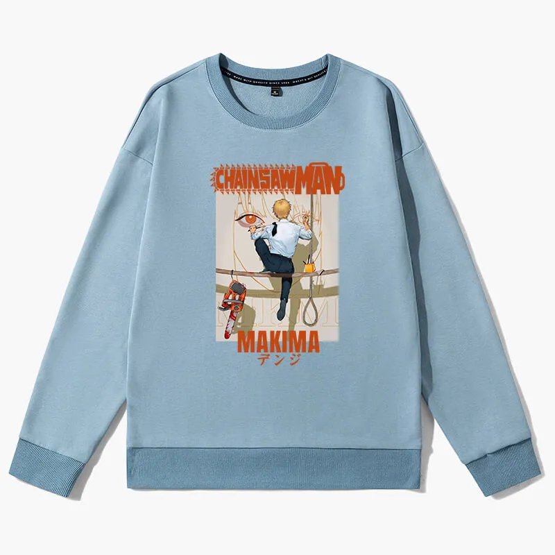Denji Painting Makima Face Sweatshirt Chainsaw Man