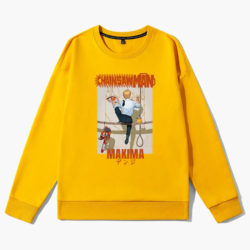 Denji Painting Makima Face Sweatshirt Chainsaw Man