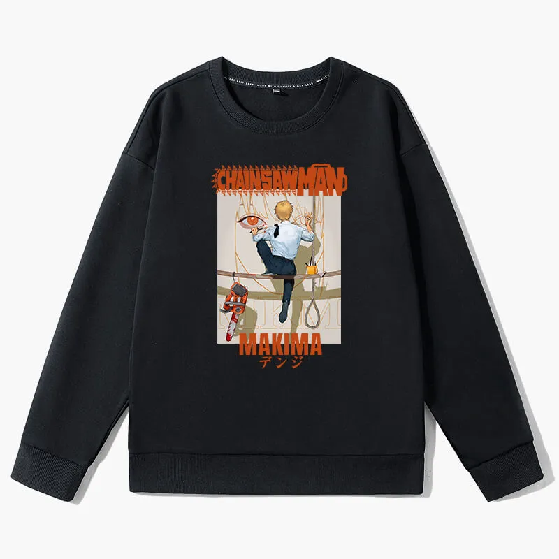 Denji Painting Makima Face Sweatshirt Chainsaw Man