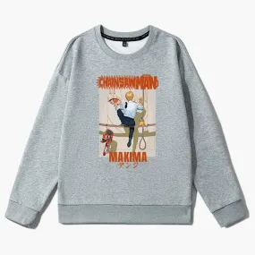 Denji Painting Makima Face Sweatshirt Chainsaw Man