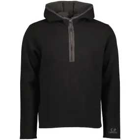 Embroidered Cuff Logo Quarter Zip Knit