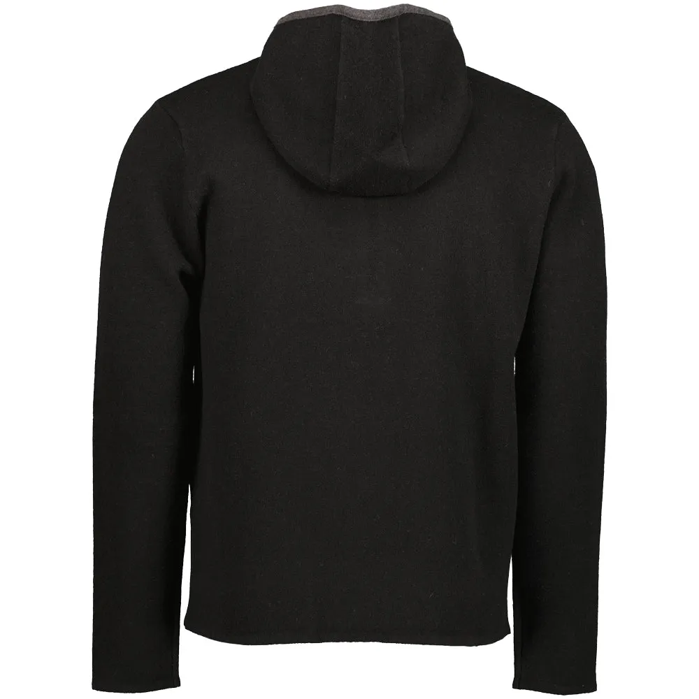 Embroidered Cuff Logo Quarter Zip Knit