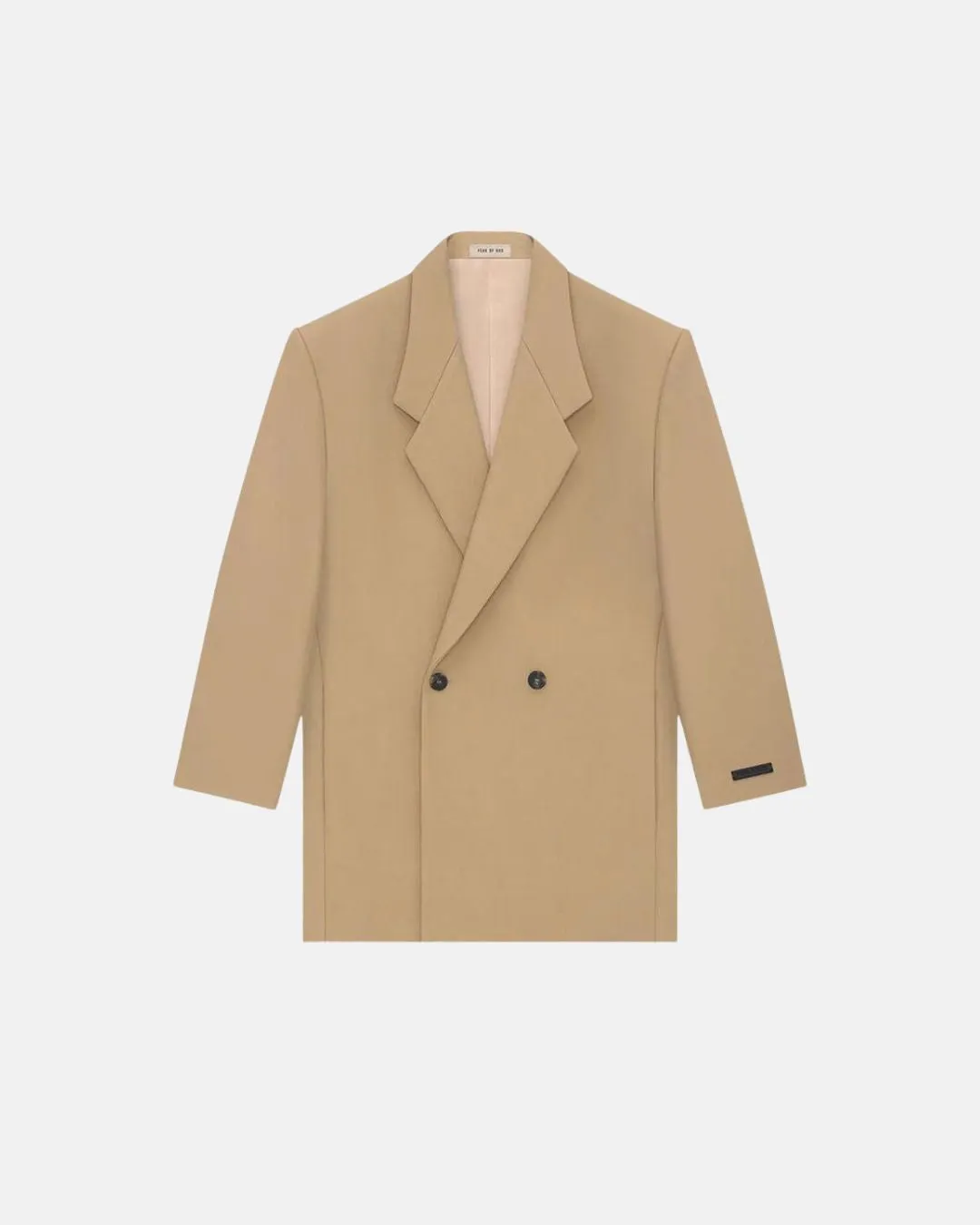 Fear Of God Wool Canvas Double Breasted Blazer Tan