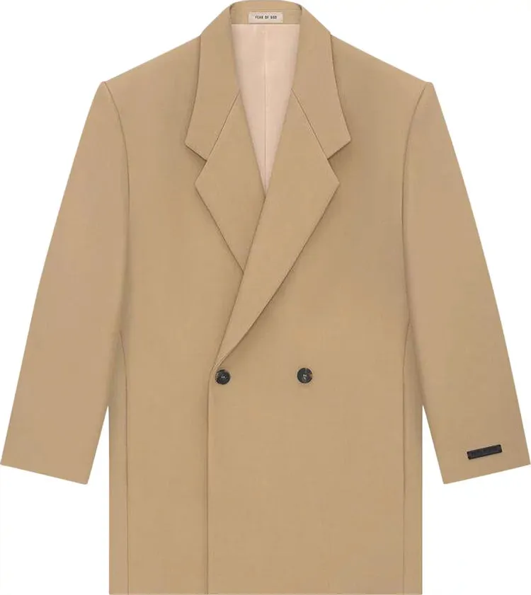 Fear Of God Wool Canvas Double Breasted Blazer Tan
