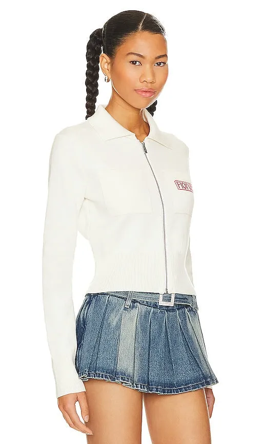 FIORUCCI Angolo Logo Zip Up in Cream