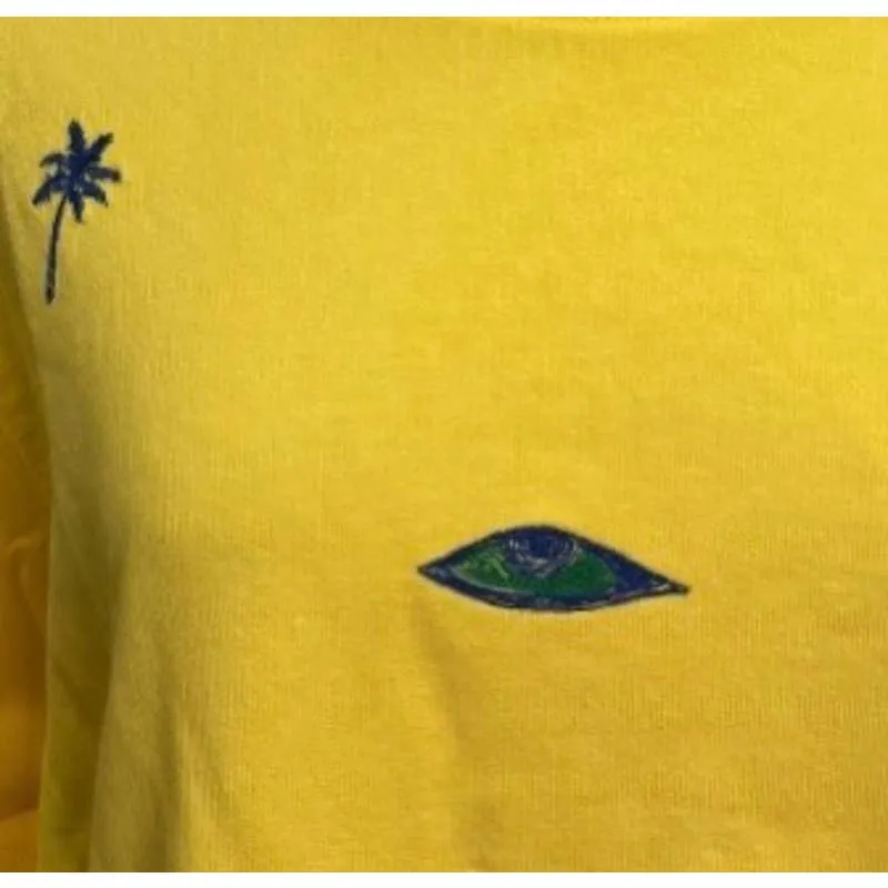 Free People x Sandrine Rose Eye Palm Tree Embroidered Sweatshirt Size M