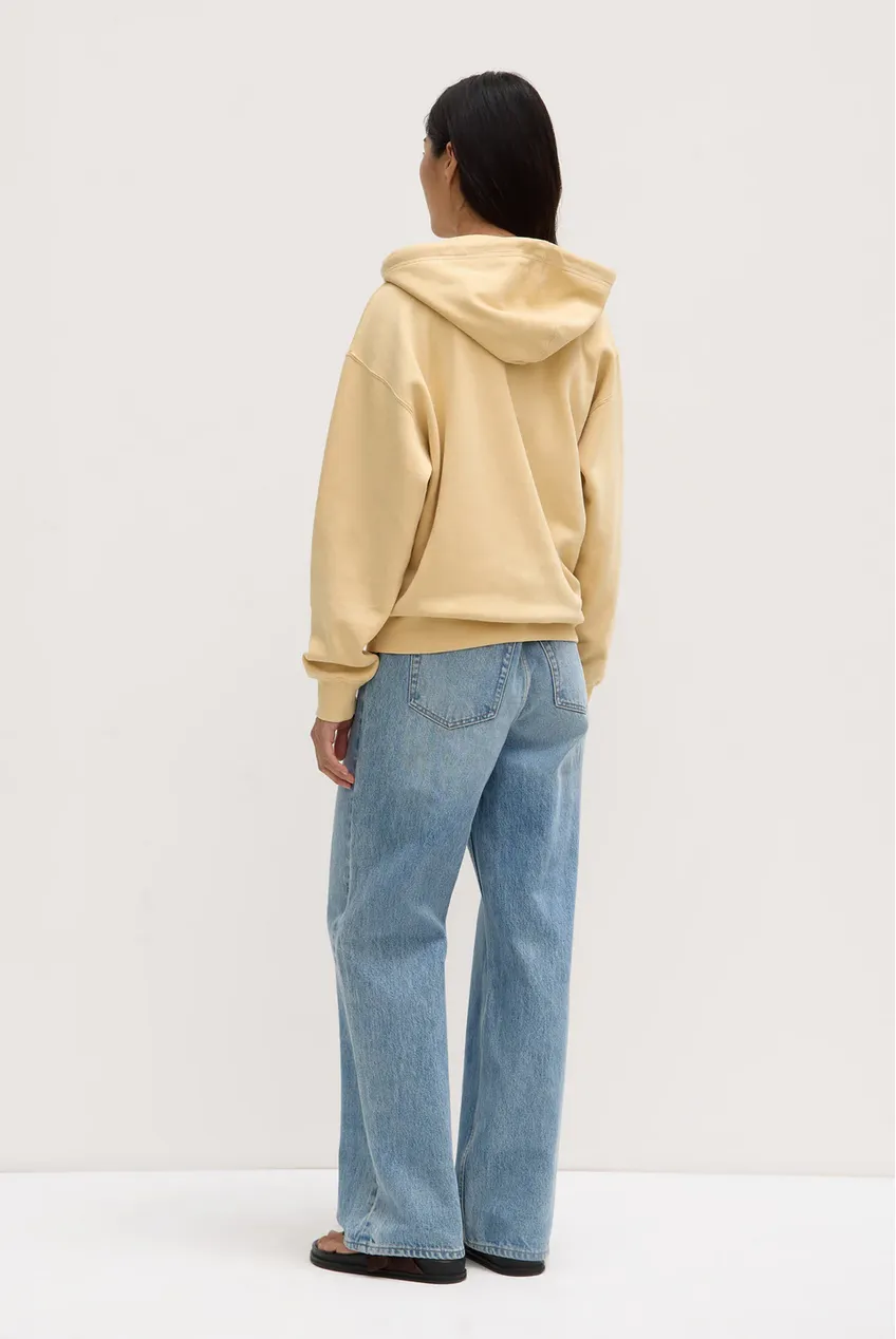 LOUISA HOODED ZIP SWEATER | CHAMOMILE