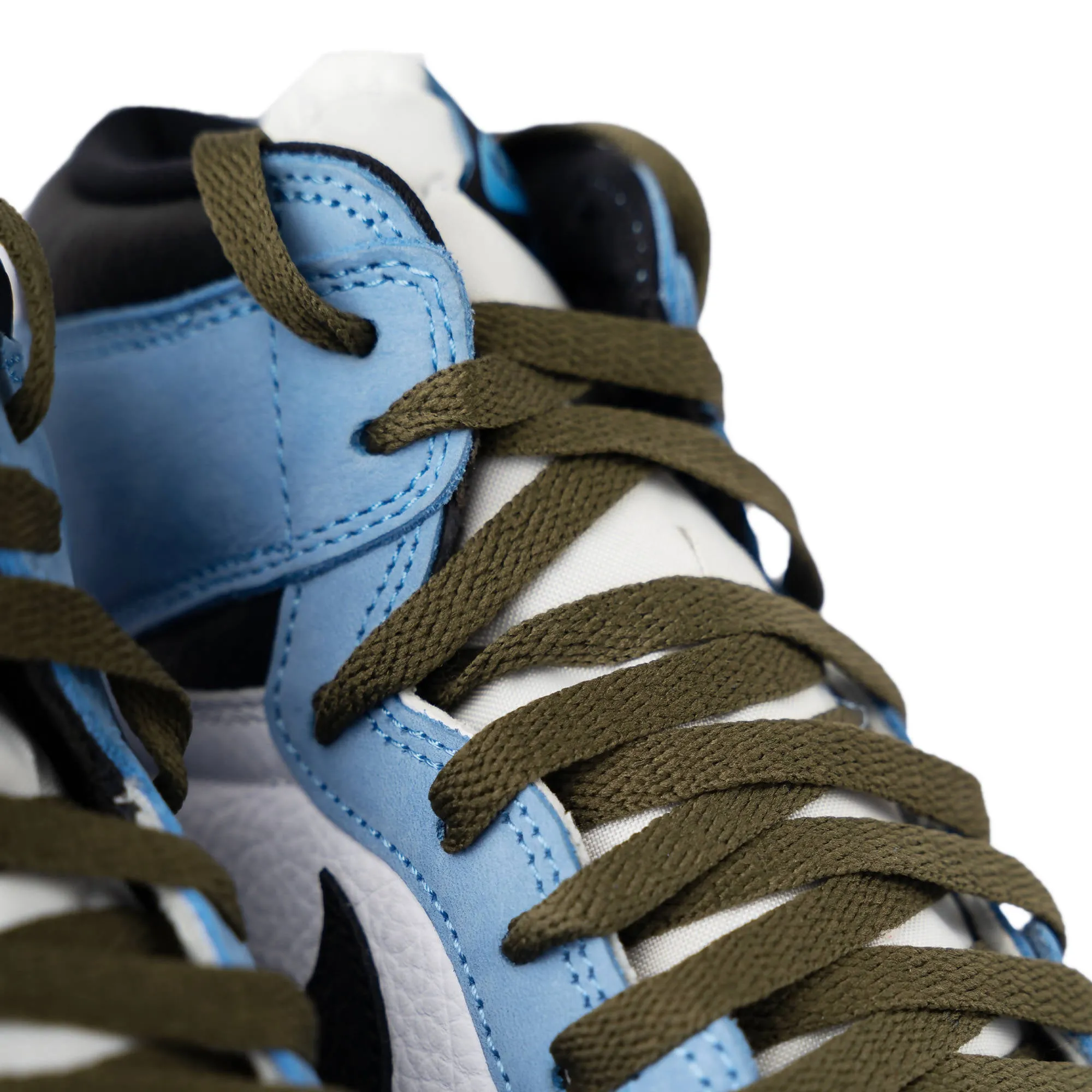 Olive Cement Green Flat laces