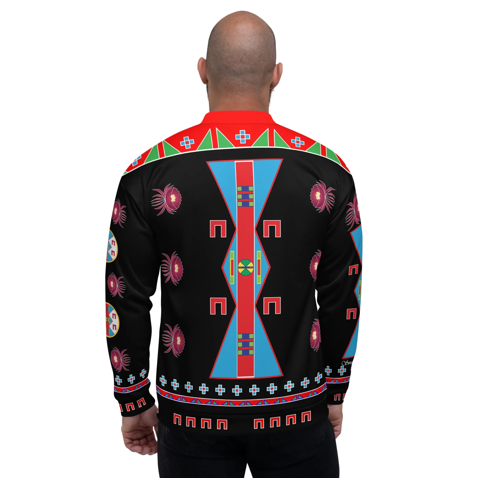 Patience Black Unisex Bomber Jacket