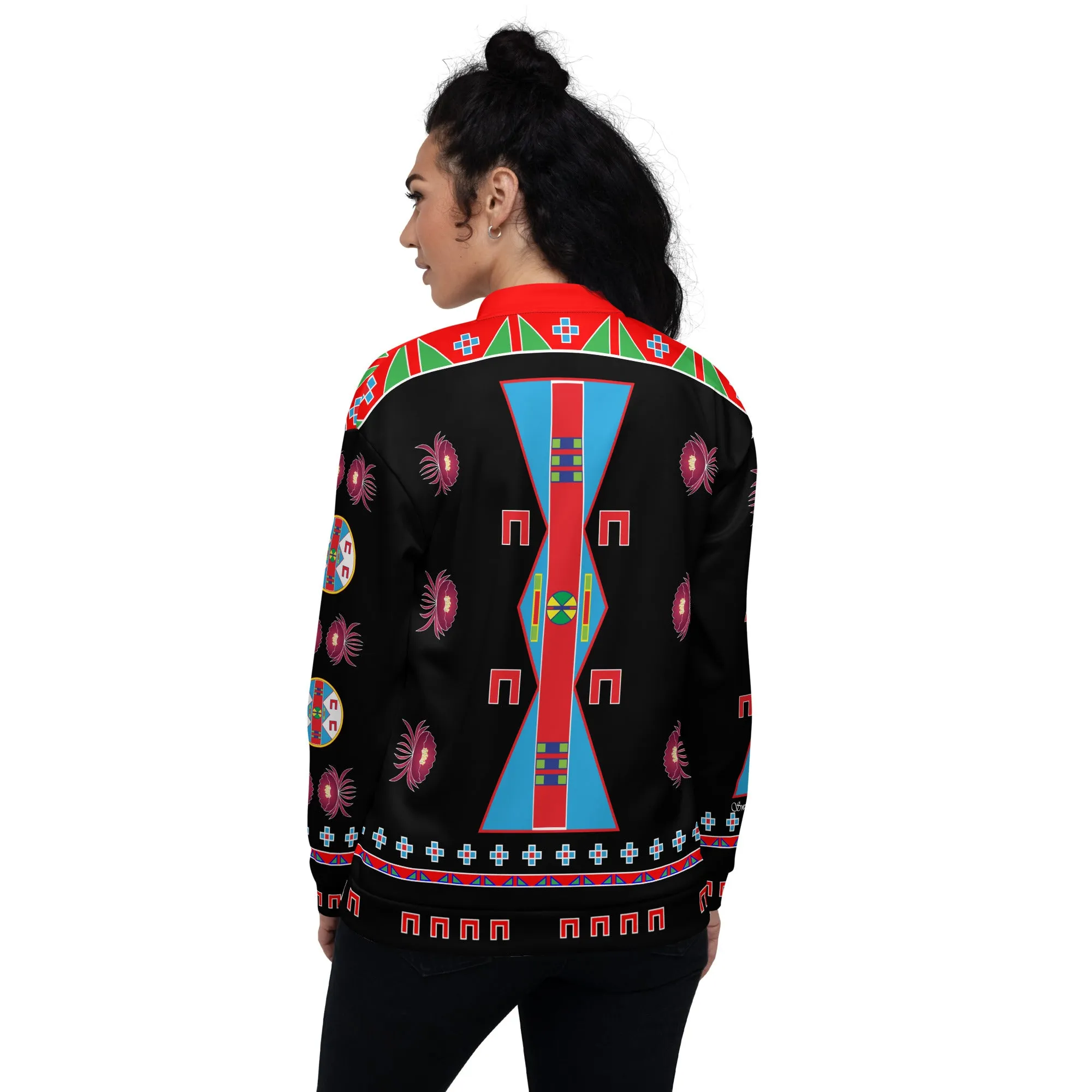 Patience Black Unisex Bomber Jacket