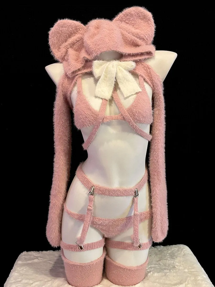 Plush Pink Teddy Bear Outfit