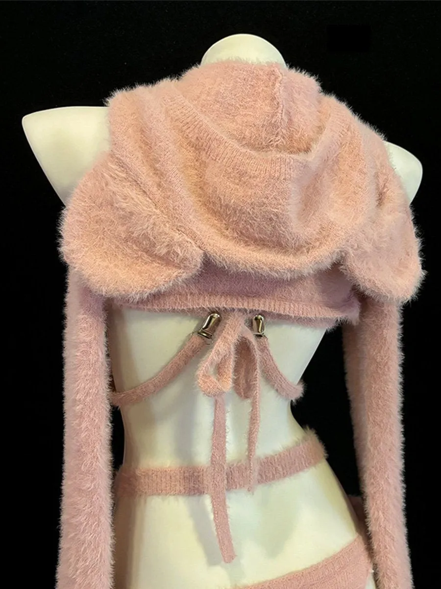 Plush Pink Teddy Bear Outfit