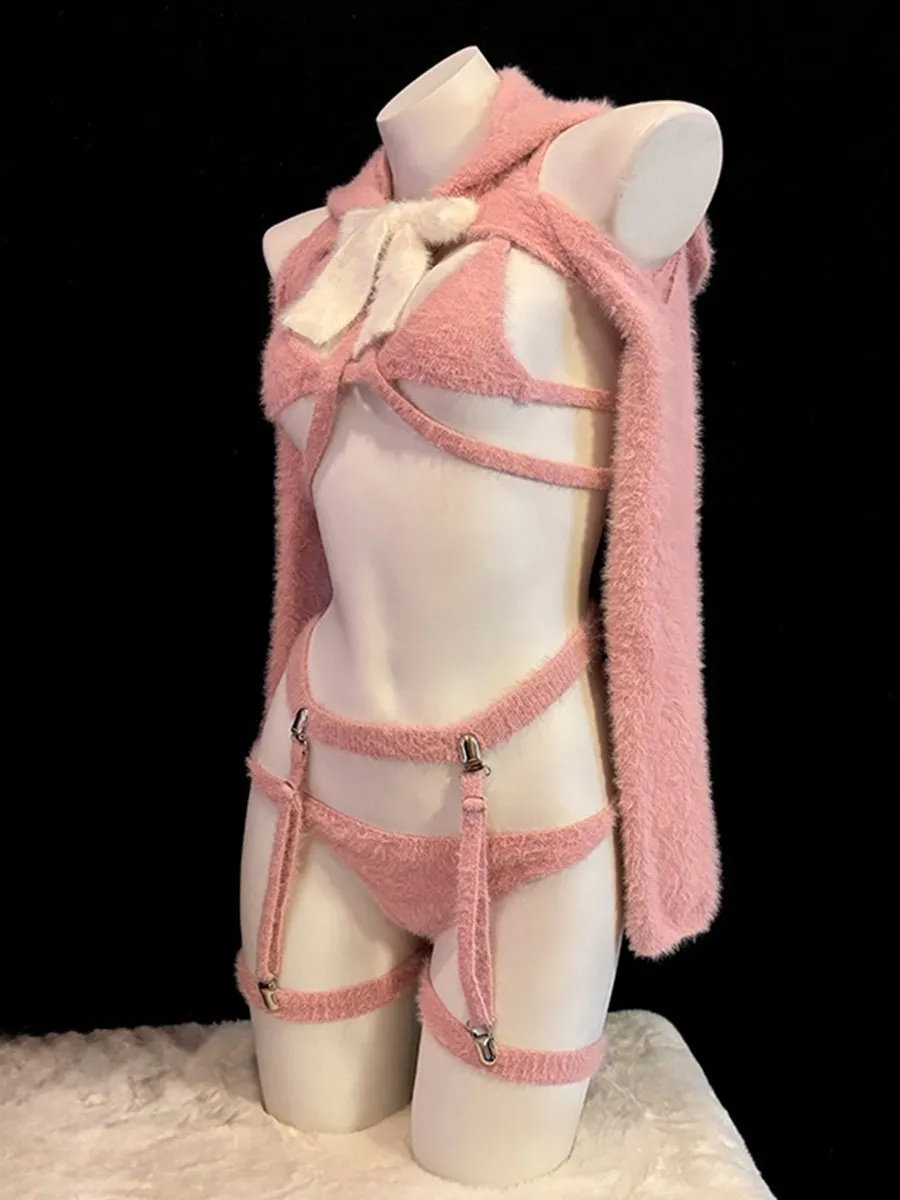 Plush Pink Teddy Bear Outfit