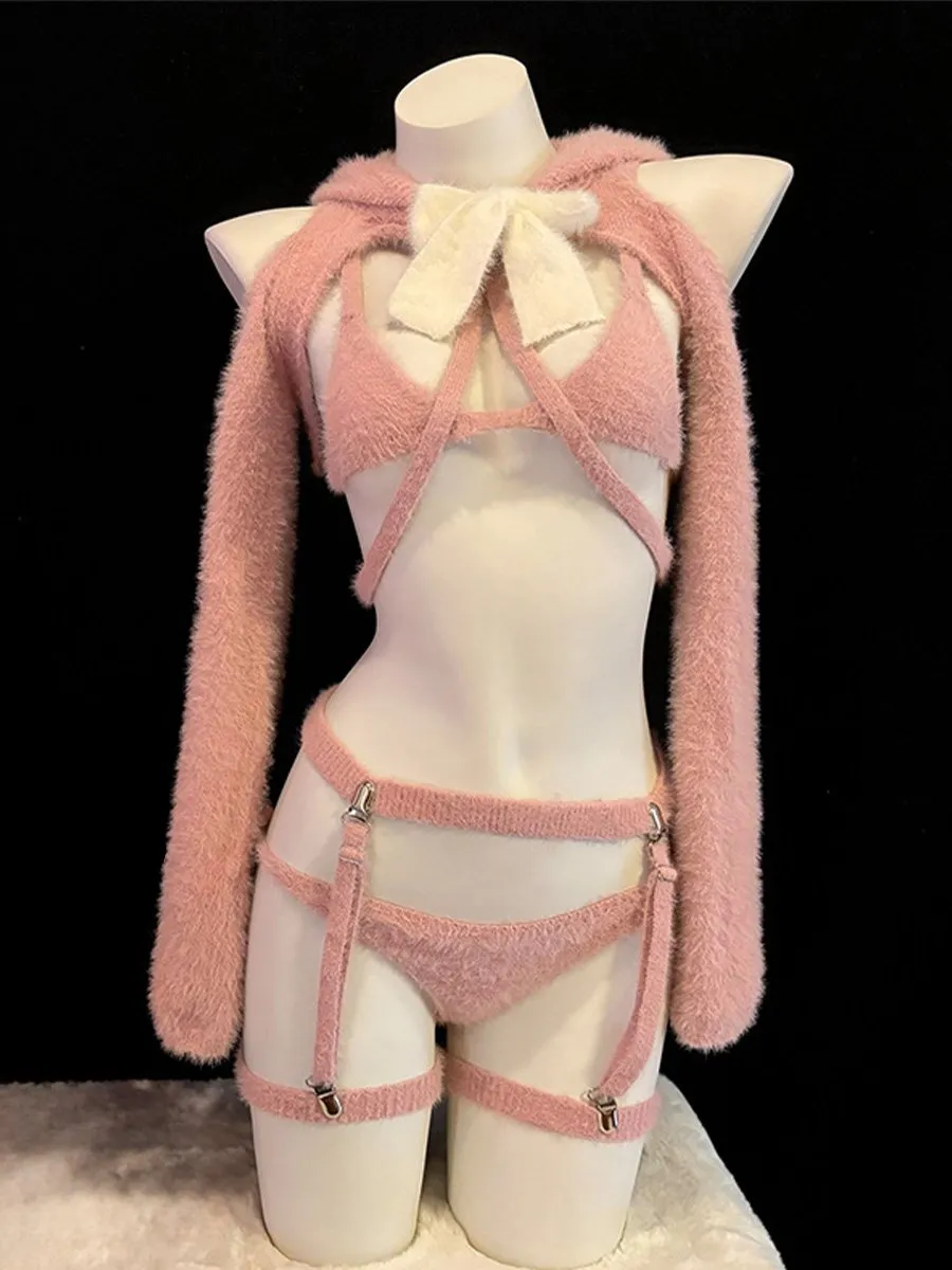 Plush Pink Teddy Bear Outfit