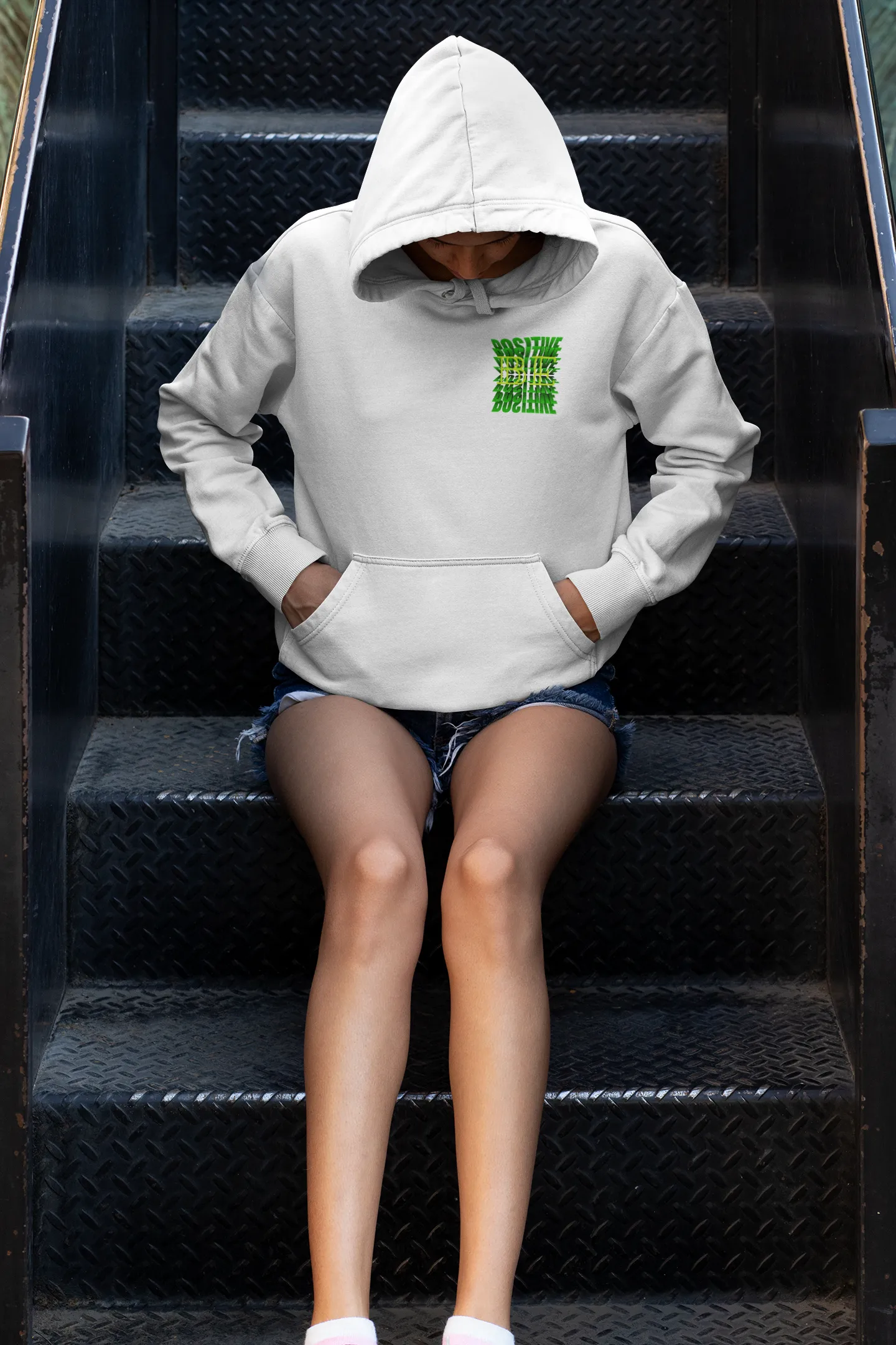Premium Pullover Hoodie ( Be Positive )