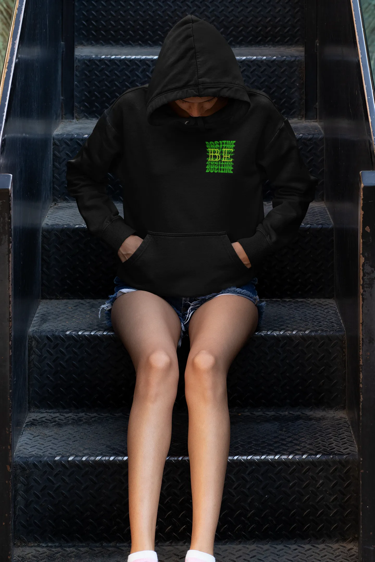 Premium Pullover Hoodie ( Be Positive )