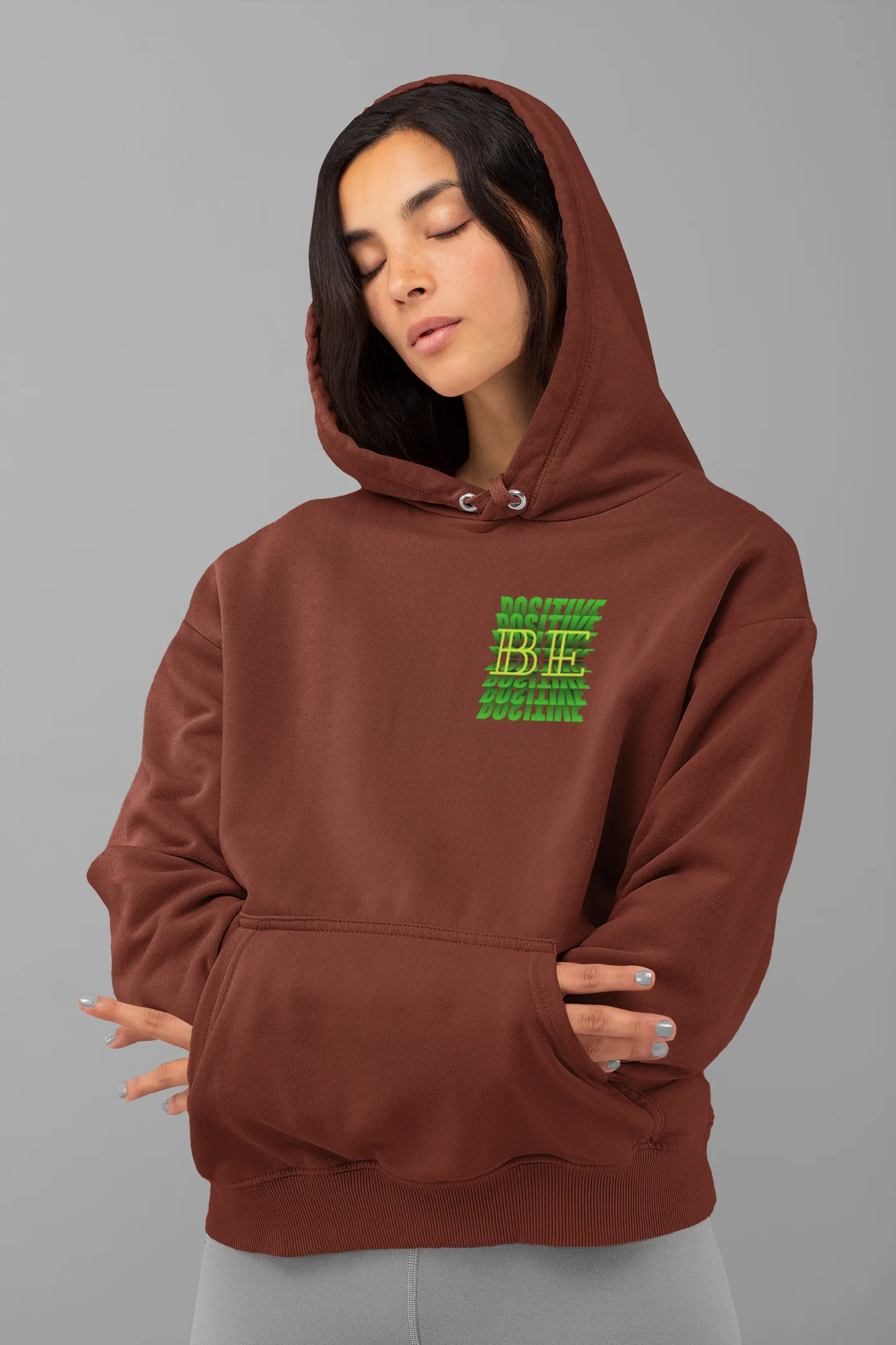 Premium Pullover Hoodie ( Be Positive )