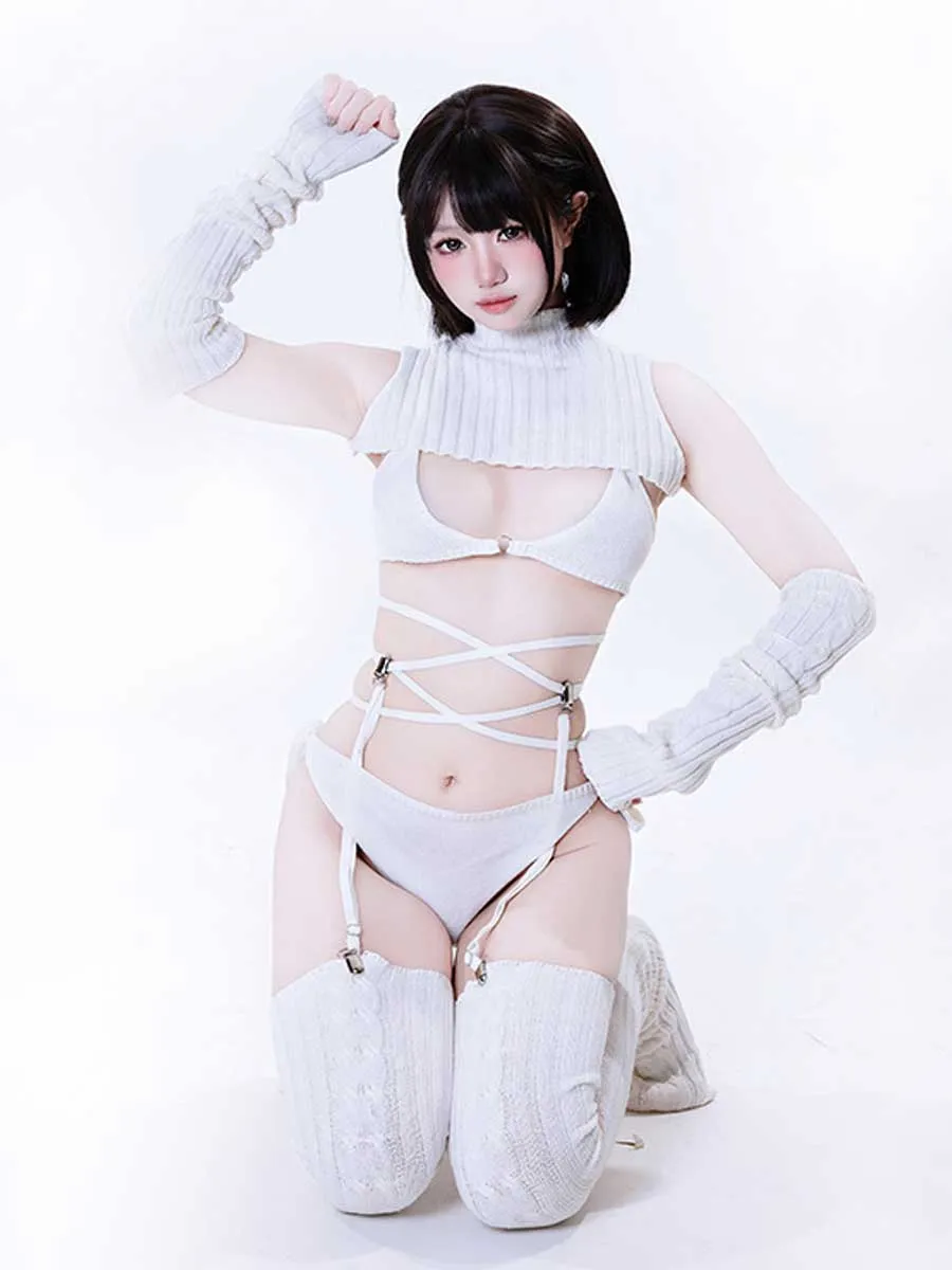 Ribbed Waifu Inspired Lingerie Set