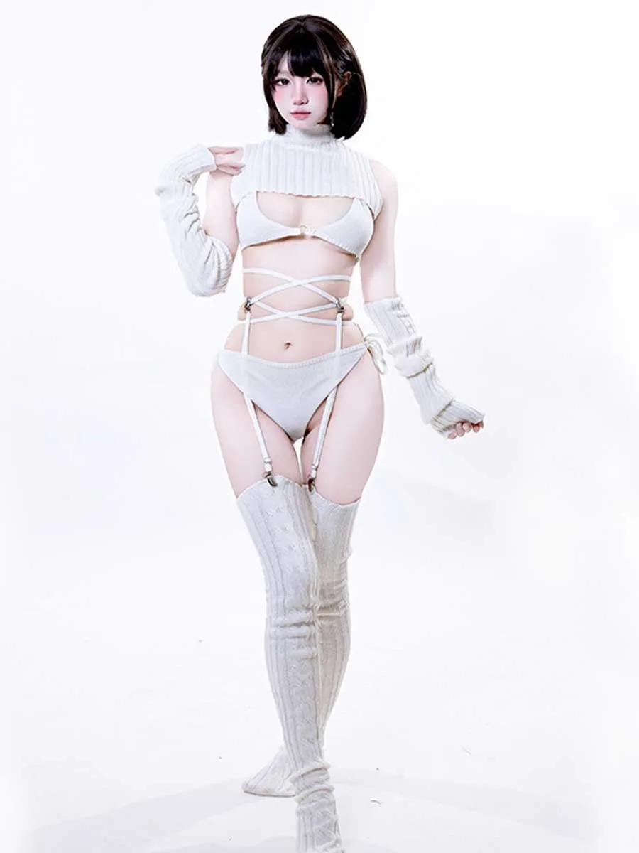 Ribbed Waifu Inspired Lingerie Set