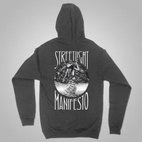 Streetlight Manifesto "Poseidon" Zip-Up Hoodie (Grey) *Size S Only*